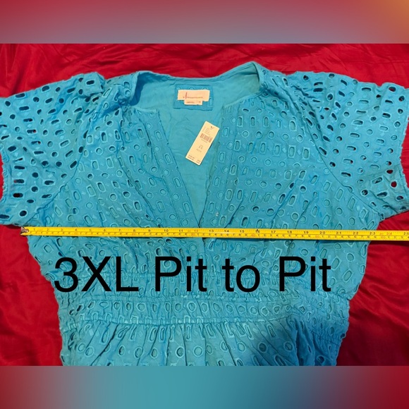 NEW WITH TAG Anthropologie Somerset Maxi Dress Eyelet Edition BLUE - Picture 10 of 13